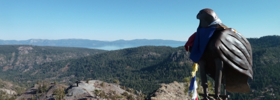 Promenade en béquilles au lac Taho